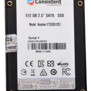 Consistent 512GB 2.5" SATA Internal SSD for Laptop – High-Speed Solid State Drive
