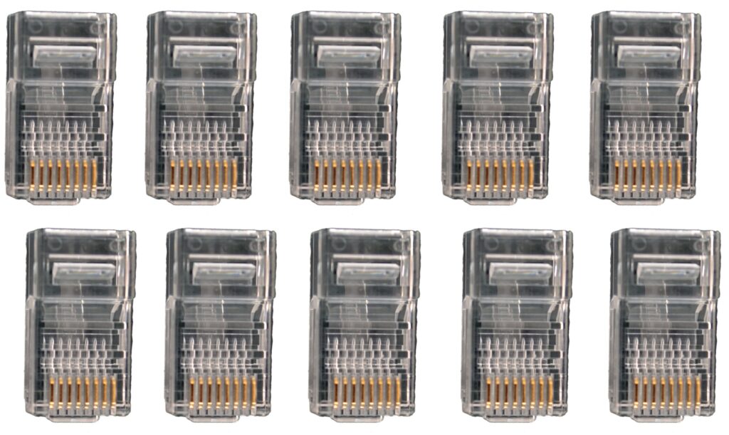D-Link RJ45 Modular Plugs (Pack of 100) – High-Quality Ethernet Cable ...